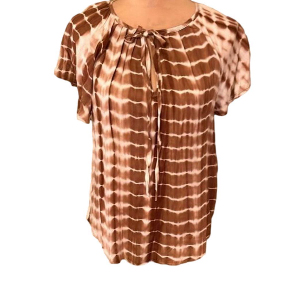Angashion animal print flowy top size medium